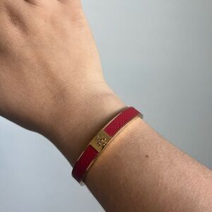Tory Burch Gold and Red Bracelet